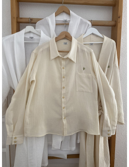 Cămașă bărbați, muselină - mânecă lungă - LushiLush