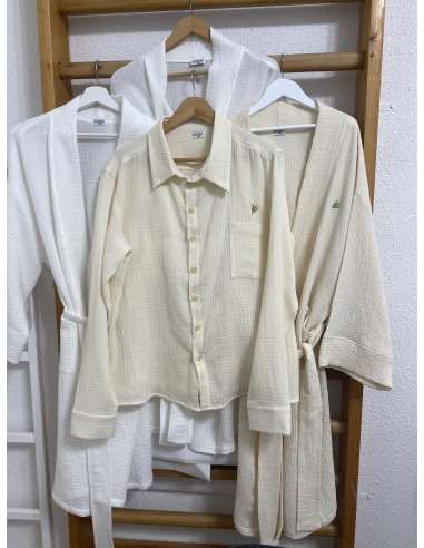 Cămașă bărbați, muselină - mânecă lungă - LushiLush