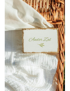 Trusou botez unisex cu muselină cu volane și in AndorZal