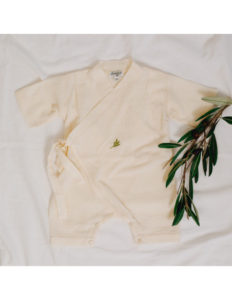 kimono-salopetă pentru bebeluși și copii din bumbac