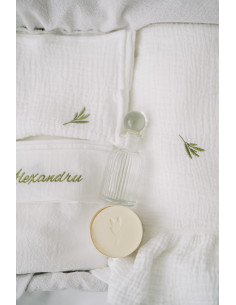 Trusou pentru botez din muselină cu volane și bumbac... 2