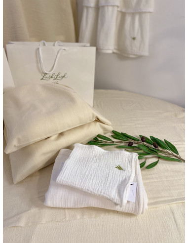 Muselină-prosop și lumânare parfumată - cadou...