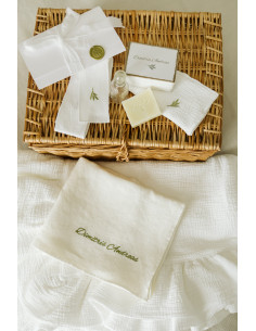 Trusou botez unisex cu muselină cu volane și in AndorZal 2