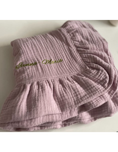 Pătură din muselină cu volane