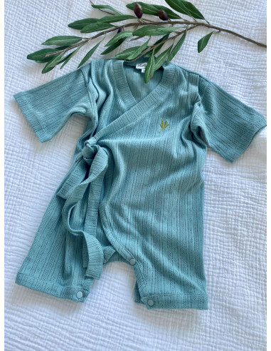 Kimono pentru bebeluși din bumbac pointelle