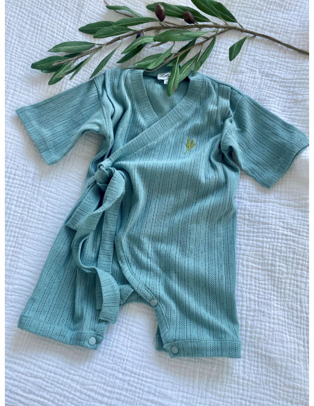 Kimono pentru bebeluși din bumbac pointelle